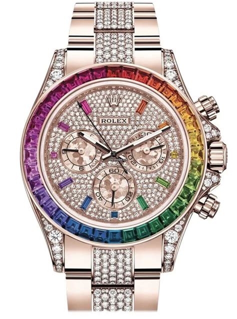 rolex cosmograph everose daytona factory diamond rainbow edition|rolex rainbow 116595.